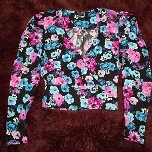 AFRM Dress with Blue and Pink Floral Pattern